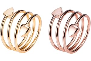 YINOX Lot de 2 bagues magnétiques en cuivre pur 99,9 % pour femmes - Thérapie magnétique pour l'arthrite