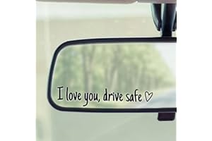 BOLUOBOLUOMI 3 Stück Aufkleber I Love You Drive Safe, Auto Aufkleber Spiegel Außen Ich Liebe Dich, 11 X 2 cm Vinyl-Aufkleber Wasserdichter Für Autospiegel, Ausgefallene Autozubehörteile