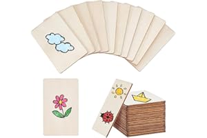 NBEADS 30 Piezas Tarjetas de Visita en Blanco de Madera, 2.5mm de Grosor, Tarjeta de Nombre grabada con láser, Recortes de Madera para Clientes de Oficina en casa, Regalo, 8.6x5.4cm