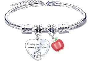 MNBVBV Pulsera Maestro Regalo Maestro Gracias Maestro por el Regalo Grabado Pulsera Graduación Regalos Cumpleaños Regalo del dia del Maestro Regalo de acción de Gracias