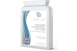 XSPAN LABS Curcumin Concentrate 95% Form with Black Pepper – 60 Capsules 500mg