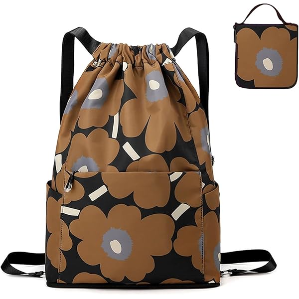 HIIXHC Confezione da 8 borse con coulisse con levetta, zaino in nylon