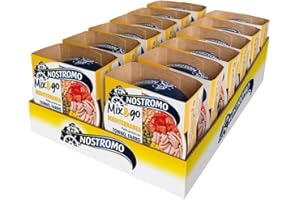 Nostromo Mix&Go Mediterraneo - Piatto Pronto con Tonno, Farro, Capperi - Pasto Veloce e Salutare - Confezione da 12x190g