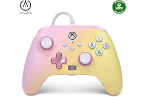 Ulepszony kontroler przewodowy PowerA do konsoli Xbox Series X|S - Różowa lemoniada