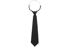 MBAIYO Black Tie for Women, 13" Pre-tied Adjustable Women's Ties Skinny Necktie for Women School Uniforms Gradation Business Wedding Cosplay Necktie