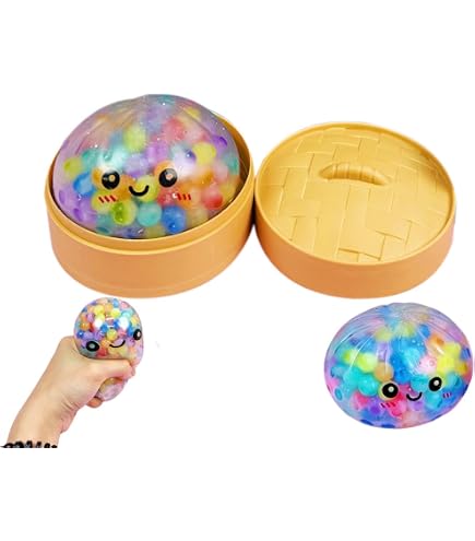 Bolas Antiestrés De Dumpling Brillante – Squishy Suave Con Mini Pulverizador, Juguete Sensorial Portátil Para Aliviar Tensión, Regalo Para Adultos Y Adolescentes