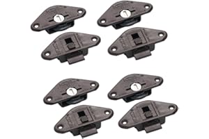 V&J Pack 4 Uds. Kit Ruedas de Alta Gama para Gabinetes y Puertas Correderas, con Guía para Armarios Empotrados. Mecanismo Rueda Sistema Mosquitera. Ruedas para un Sistema Completo de Puerta Corredera