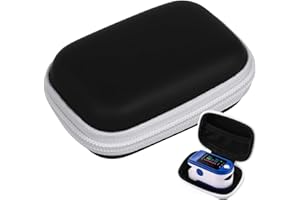 VEEMOON OximeterCases: Hard EVA Zipper OximeterBox - Pulse OximeterCover Bag for Blood Oxygen Saturation Monitor