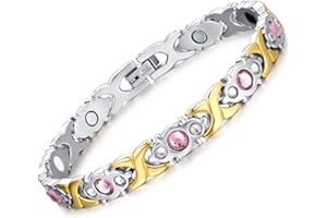 ‎JERACOL Jeracol Magnetisches Armband für Lymphdrainage, Magnetfeldtherapie-Armband aus Titanstahl zur Linderung von Arthritis und Gelenkschmerzen mit leistungsstarken Magneten und Entfernungswerkzeug