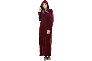 ZFSOCK Womens Long Dressing Gown Nightwear Zip Up Hooded Bathrobe Ladies Fluffy Fleece Full Length Robe Soft Loungewear Birthday Presents Christmas Gifts Oversize for Pregnant Woman