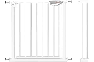 UBRAVOO Barrera de Seguridad Puerta para Bebés Puerta para Perros Altura 100 CM Puerta de Seguridad para Niños 85-94 cm de Ancho Cierre Automático Triple Bloqueo Abierto Mantenga la Puerta