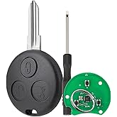 3 Buttons 433 MHz Car Key Remote Control for Benz Smart 450 Fortwo Roadster Cabrio Coupe 98-07 Smart City Coupe Cabrio Fortwo