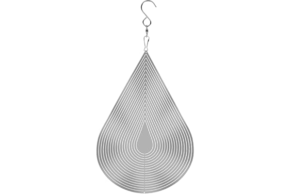 CNAFGBGG Vindsnurror utomhus, 20 x 30 cm 3D vattendroppar metall vindsnurra för inomhus utomhus trädgård dekoration.