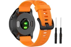ISABAKE Cinturino per Garmin Forerunner 945/935, Garmin Fenix 5/5 Plus, Fenix 6/6 Pro, Approach S60/Quatix 5, cinturino di ricambio per orologio in silicone morbido da 22 mm