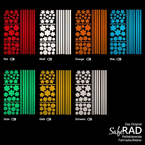Motoking Reflektierende Fahrradaufkleber „SafeRAD“ für Sicherheit im Straßenverkehr – BLAU - 5