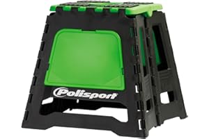 Polisport Off Road 8981500005 Caballete Plegable para Moto – Ligero, Motocross, Caballete Moto, Off-Road, Compacto, Portátil, 250 Kg, Podio Oficial FIM, Caballete Moto, Verde