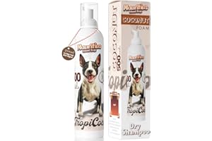 MAURITIUS ISLAND DOGS Champu en Seco para Perros y Gatos 500ML Sin Enjuague | Champu Seco Natural Antiparasitario Hidratante para Perro y Gato | Champú Mascotas Hipoalergénico Piel Sensible Dermatitis Desodorante (Coco)