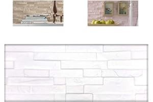 MASTERBRICO Lot de 88 panneaux en polystyrène imitation pierre pour intérieur 20 x 50 cm