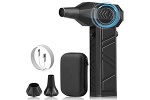 BWALIFFURY Soplador De Aire, 140000RPM Potente Soplador de Polvo Eléctrico, Bateria 8000mAh, Ajustable Velocidades Aire Comprimido Limpieza PC, Soplador Aire Comprimido para Laptop, Teclado, Coche