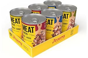 Josera Meat Lovers Menu Multipack | Nassfutter für Hunde | hoher Fleischanteil | getreidefrei | Alleinfuttermittel | 6x400g