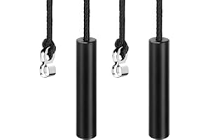ALLisWE 2PCS Bathroom Light Pull Cord Handle with 150CM Nylon Pull String Extension Black Light Switch Pull Cord End Blind Cord Weight Handle Connector for Bedroom Classic Toilet Light Fan Switch