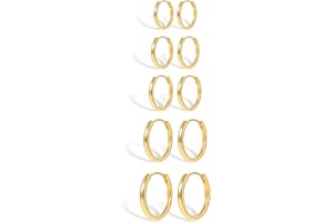 KISSPAT orecchini a cerchio in oro da donna, orecchini a cerchio in argento sterling 925, piccoli orecchini a cerchio in oro ipoallergenici leggeri per fori piercing multipli