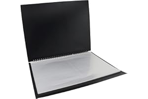 Liquidraw A2 Art Portfolio Case for Artists with 20 Sleeves Inserts Storage Spiral Folder Portfolio Folder for Artists, Architects, Drawing, Painting, Documents and Professional Files