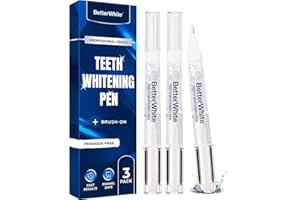 BetterWhite Teeth Whitening Pen (3 Pens) - 30+ Uses, Non-Sensitive - Removes Years of Stains - Safe for Enamel – 100% Natural Formula, Dentist Formulated, Non-Toxic, Easy to Use, Travel-Friendly