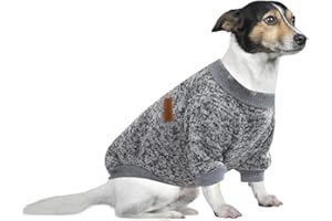 HuaLiSiJi Sudadera con capucha para perro, chihuahua, jersey para perro, forro polar en el interior, suave y acogedor, color vibrante, fácil de poner y quitar (gris, 3XL)