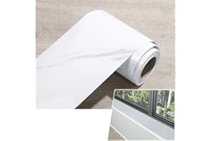 Dostear Bordi Greche Pannelli Adesivi Bordo Adesivo per Pareti Striscia Adesiva Muro Decorativa Greca Adesiva per Parete Sir White 20 X 500cm