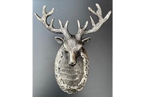 CASAS DOOR FURNITURE Highland Stag Door Knocker (Gunmetal Silver)