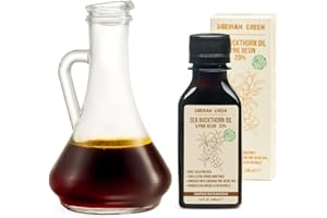 SIBERIAN GREEN Huile d'argousier de Sibérie avec résine de pin et de cèdre Pure naturelle 100% extra vierge pressée à froid 100 ml