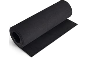 Mousse EVA 5mm Noir, MEARCOOH 35.5cm*150cm Mousse EVA Cosplay, 1PCS Eponge EVA Densité 86kg/m3 pour Cosplay Costume, Craft, DIY Projects (Noir 5mm)