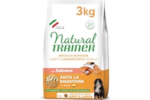 Natural Trainer Sensitive No Gluten Cibo per Cani Puppy&Junior con Salmone - 3kg