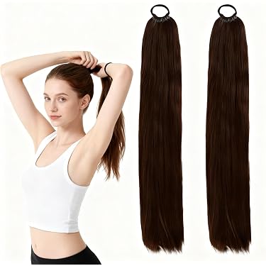 CLOEWCL Haarverlängerungen Zum Anklipsen – 12 Stück, 56 Cm, Blau & Glatt – Perfekt Für Party, Cosplay & Alltag