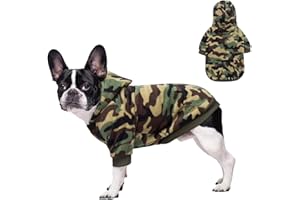 BLUE DREAM ISLAND Dog Hoodies Clothes,Pet Pullover Sweater Sweatshirt Coat,Warm Comfortable Pet Camouflage Jumper Clothing for Cat Puppy Small Medium Dog_XS(Green Camouflage)