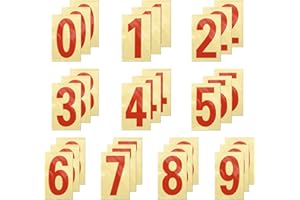 ‎YIKIADA Rot Zahlen Aufkleber 10 x 5 cm Vinyl Reflektieren Wasserdicht Klebezahlen 0-9 Briefkasten Adresse Nummer Hausenummer Selbstklebend 30 Stück