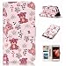 Produktbild Nancen Wallet Case Tasche Hülle für Huawei P10 (5,1 Zoll) Flip Schutzhülle Zubehör Lederhülle mit Silikon Back Cover PU Leder Handytasche im Bookstyle Stand Funktion, Magnet Schnalle , Süßer Bär Muster Flip Funktion Kartenfächer Etui Schale ,Schütze Dein Telefon