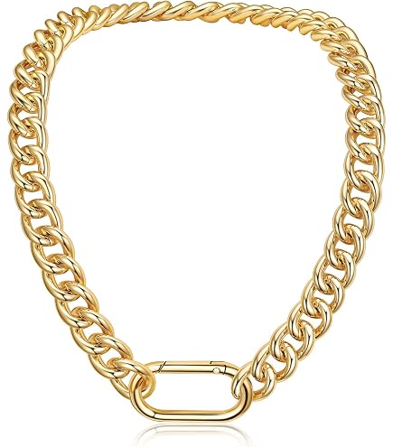Collana Donna Catena Cubana Spessa Oro | Gioiello Alla Moda Regolabile | YANCHUN - 3