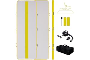 FEATH-R-LITE Tapis de gymnastique gonflable 300 cm pour la maison, l'entraînement, le yoga, le Pilates, la plage