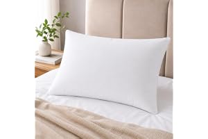 Sleep Well Bed Pillow 50x70 cm – Soft & Fluffy Polyester Fiber Filled Sleeping Pillow, Hotel Style Bed Pillow for Back, Side & Stomach Sleepers, White