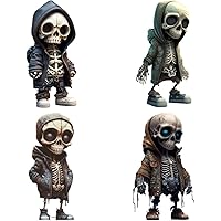 Figurine Squelette En Résine - Décoration Gothique Et Halloween - Style Mignon Et Collectionnable - Plusieurs Modèles