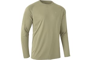 Rdruko Mens Quick Dry Long Sleeve Tops Breathable Running Sport Gym T Shirts UV Sun Protection Hiking Fishing Shirt