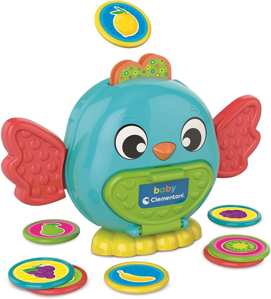 Clementoni Baby Clementoni Renkli Kumbara | Karın kapağından sonsuz iradeli renkli tokenler ekler | dokunmayı ve el becerisini uyarır | doğum hediyesi