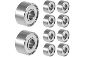 ANGEEK 10 piezas 693-ZZ rodamiento de bolas 3x8x4mm con doble escudo para bricolaje, tornos, motores, impresoras 3D, fresadoras, dispositivos mecánicos diversos.