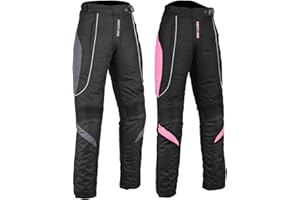 MOTERO Womens Motorcycle Trousers Ladies Cordura Motorbike Waterproof Long Pants CE Armour Protective Linning Removable Big Pocket