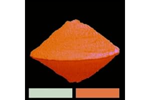 RESIN PRO Un pigmento de base blanca que brilla en la oscuridad, aditivo en polvo luminiscente, naranja, 20gr