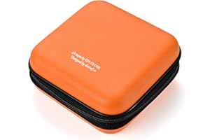 LIOVODE DVD Case, 48 Capacity EVA CD Case Holder Storage Organizer Portable Protective DVD Disc Wallet Holder for Car (48 Capacity, Black48)