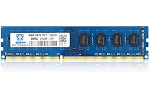 MOTOEAGLE DDR3 1600 UDIMM PC3 12800U 8Go RAM, DDR3 1600MHz 8GB 2Rx8 PC3 12800U 240-Pin CL11 1.5V Mémoire pour Ordinateur de Bureau