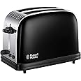 Russell Hobbs 23331 Stainless Steel 2 Slice Toaster, Black